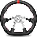 Steering Wheel for Chevy Corvette C5 1997-2004 Full Nappa Perforated Leather D-shaped Flat-bottom Hand-Stitched for Corvette C5 Z06 Steering Wheel Replacement for C5 All Trims Levels