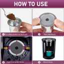 Reusable K Cups, Universal stainless steel Reusable Coffee Pods, Refillable Single K Cups for K 2.0 and 1.0 Coffee Makers (PACK)
