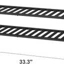 viewcare Black Shoe Rack, 2-Tier Long Shoe Rack for Entryway, Bamboo Wood Shoe Shelf for Closet & Hallway, Long 33IN | Beautiful | Functional | Sturdy | Durable