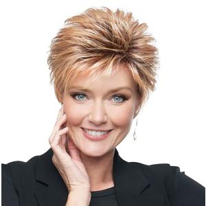 Raquel Welch Candid Capture Short Chic Textured Crop Wig by Hairuwear, Average Cap, RL16/88 Pale Golden Honey