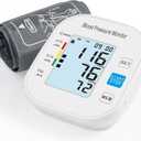 Blood Pressure Monitors, Automatic Upper Arm Blood Pressure Machines for Home Use with Large Cuff Adjustable BP Machine for Adult Elderly BSX583 (White)