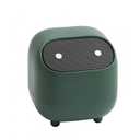 Cute Mini Ninja Desktop Snack Holder/Bedroom Trash Can Double Press Trash Can with Lid Suitable for Office Living Room (Green)
