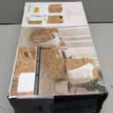 12x12in Storage Baskets Set of 4 Water Hyacinth Baskets,Foldable Handwoven Storage Cubes,Wicker Cube Baskets Laundry Organizer Totes for Home