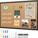 ORIENTOOLS Cork Boards for Walls, 24" x 36" Cork Board for Office, Bulletin Board with Frame, Hanging Pin Board, Wooden Frame Vision Board Cork Notice Board, Corkboard for Office, Home, School