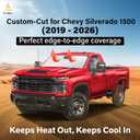 EcoNour Windshield Sunshade Compatible for Chevrolet Silverado 1500 2019-2024 2025 2026, Sun Visor for Front Windshield & Window Sun Shade Cover, UV Heat Blocker & Protector, Car Accessories