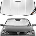 Pigenius Windshield Sun Shade for VW Jetta 2011-2018. Reflective Aluminum Film Front Window Sunshade - BLAZBLOCK