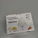 Mini Food Chopper Cordless, 400ml Small Food Processor 1.6Cup, Battery USB-C Rechargeable Electric Garlic Chopper Wireless, Portable Meat Grinder Mincer Veggie Blender Kitchen Mixer w/ 6 Blades, White