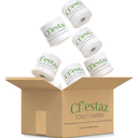 Cfiestaz Bamboo Toilet Paper, Bathroom Tissue Rolls, Bath Tissue. Eco-Friendly, Unscented, Soft and Absorbent. (24 Mega Rolls/box, 3-ply, 350 sheets)., small oversize, White