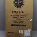 Regalo Easy Step 38.5-Inch Wide Walk Thru Baby Gate, Includes 6-Inch Extension Kit, Pressure Mount Kit, Wall Cups (29-38.5"W x 30"H, White)