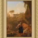 ArtXO Wood Vintage A4 Picture Frames for Living Room Wall Decor: Classic Gold 8.25x11.75 Gallery Wall Frame for Canvas, Poster, Diploma, Family Friends Photo Display