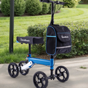 Knee Scooter Steerable Knee Walker Deluxe Medical Scooter for Foot Injuries Adult Compact Crutches Blue