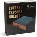 SYSYLY Coffee Pod Holder Storage Drawer for K Cup,36 Pod Capacity, Countertop Organizer, Metal, 12.6" L x 12.6" W x 3.5" H, Black.