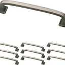 Franklin Brass Lombard (10-Pack) Cabinet Handles 4' Hole Center Heirloom Silver Kitchen Drawer Pulls Dresser, Furniture Hardware P29613K-904-B
