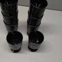 KX-WARE Iceberg Acrylic All-Purpose Wine Glasses, 12-ounce Plastic Stem Wine Glasses, set of 8 Black