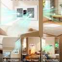 Room to Room Air Transfer Fan with Remote, 300 CFM Through Wall Vent Fan with Temperature Control, Hardwired Room to Room Fan for Kitchen, Wood Stove & Laundry (Fits 3.8"-7.4" Walls)