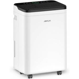 AIRPLUS 70 Pints Dehumidifiers for Home, 5500 Sq. Ft Dehumidifier for Basement with Drain Hose, Continuous Drainage, Intelligent Humidistat, Dehumidifier for bathroom, bedroom, Large Room, 2007