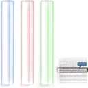 3 Pack Mahjong Line Reader Acrylic Mahjong Card Line Finder | Colorful Guided Reading Strips 15.5 cm 6.1 Inch for Mahjong Cards Tile Games Tabletop Play & Easy Line Tracking