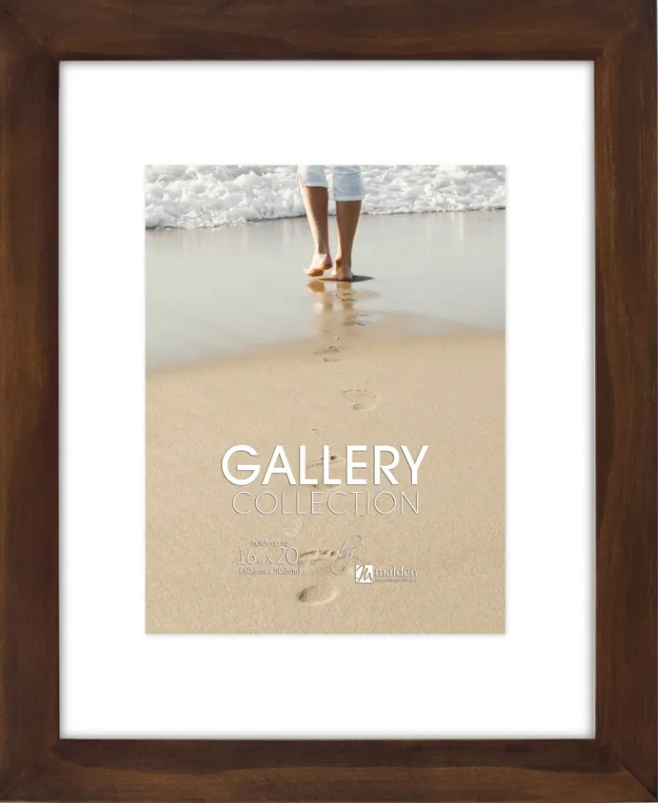 Malden Walnut Floating Glass Picture Frame 16 x 20