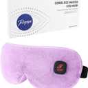 Heated Eye Mask for Dry Eyes, Cordless Warm Eye Compress, Blepharitis, Styes, 1000mAh, Washable Cover, Gifts for Family and Friends, Travel (Purple)