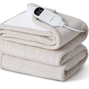 Bedsure Electric Blanket Full Size  Soft Flannel Heated Blanket Full, Fast Heating with 6 Time Settings (Up to 10H) & 6 Heat Settings, Warm Gift for Grandma (72x84 inches, Cream)