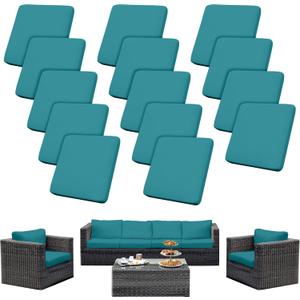Outdoor Cushion Covers Set,14PCS Patio Furniture Couch Seat Slipcovers, Replacement for Sofa Sectional Chair(CoverOnly)