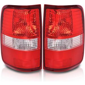G-PLUS Tail Lights Lamp w/o Bulbs Compatible with Ford F150 King Ranch, Lariat, XL 2004 2005 2006 Rear Brake Lamps Assembly,5L3Z13404CA, 6L3Z13404BA,luces traseras faros traseros Red Lens LH&RH