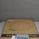 Large Round Tray 20" Round Wooden Tray Ottoman Tray with Handles Elegance and Easy to Pick Up, Tray for Ottoman Wood Serving Tray Decorative Trays for Daily Use and Party with Friends and Family