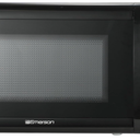 Emerson MW7302B Compact Countertop Microwave Oven with Touch Control, LED Display, 700W, 10 Power Levels, 6 Auto Menus, Glass Turntable and Child Safe Lock, 0.7 Cu., Ft. Black