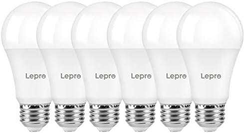 Lepro Dimmable LED Light Bulbs 100 Watt Equivalent, 14W 1500LM Daylight White 5000K, A19 E26 Standard Medium Base, UL FCC Listed, 15000 Hour Lifetime, 4 Pcs Lepro Dimmable LED Light Bulbs 100 Watt Equivalent, 14W 1500LM Daylight White 5000K, A19 E26 Standard Medium Base, UL FCC Listed, 15000 Hour Lifetime, 4 Pcs