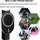 Golf Cart Phone Holder Magnetic Phone Mount Caddy Compatible with iPhone 12 13 14 15 / Plus/Pro, Smartphone with Magsafe Case (Sliver)