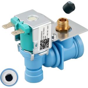 Upgraded 242252603 Refrigerator Ice Maker Water Inlet Valve Fit for Frigidaire Kenmore Electrolux Fridge, Solenoid Valves Replaces AP5671756 241803703 241803701 218475600 218720400 240380301