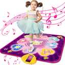 KIZZYEA Dance Mat Toys for 3, 4, 5, 6, 7, 8+ Year Old Girls, Music Dancing Pad with 7 Game Modes, LED Lights, Built-in Music, Adjustable Volume, Birthday Gifts for 3-12 Years Old Girls