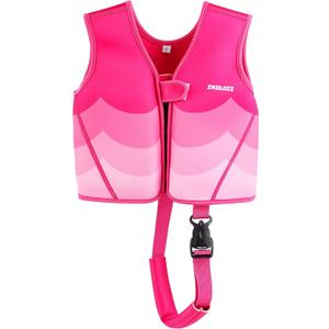 Toddler Swim Vest, Swim Jacket for Kids, Infant Swim Trainer Vest with Adjustable Safety Strap (Large(5-7 years/38-55 lbs), pink)