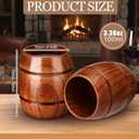Yungyan 6 Pcs Barrel Wooden Shot Glasses Whiskey Bourbon Drinking Glasses Whiskey Gifts for Men Dad or Brother and Bar Party Decor Favors Supplies, Height: Approx. 2.76 Inches