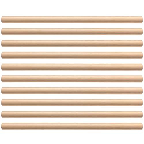 Nuanchu 10 Pcs Unfinished 3D Decorative Wood Trim Molding 15.75inch Decorative Wood Molding Cute DIY Trim for Home Wall Cabinet Shelf Window Door(Cylinder,20mm)