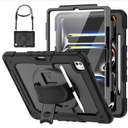 HXCASEAC for iPad Pro 13 Inch Case (M5/M4) 2025/2024,Shockproof Design with Pencil Holder, Protector, Rotating Stand, Hand Strap, Heavy Duty Protective iPad Pro13 Cover A3360 A3361 A2925 A2926,Black