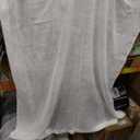 Turquoize White Linen Curtains 96 Inches Long Semi Sheer Curtains Light Filtering Linen Drapes for Living Room/Bedroom 2 Panels Set Rod Pocket Window Treatments Panels,W52 x L96, White