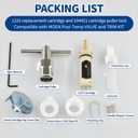 1222/1222B Cartridge Pressure Balancing with 104421 Removal Tool & 116653 Handle Metal Adapter Replacement,Compatible with Moen Posi Temp Single Handle Tub/Shower Faucets Plumbing Repair Kit,Brass