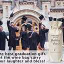 Graduation Wine Gifts Bag, Bachelor's Degree Graduation Reusable Wine Bag, College Graduation Party Decor, Graduation Gifts Bag For Women Man Friend Classmate, Burlap Drawstring Wine Bag With Card-10
