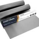 Oven Liners for Bottom of Oven - 2 Pack Large Heavy Duty Mats, 17x25 Non-Stick Reusable Liner for Electric, Gas, Toasters, Grills - BPA & PFOA Free Kitchen Accessory to Keep It Clean (Silver)