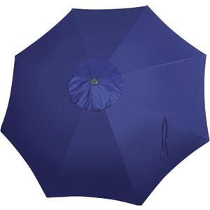Blissun 9ft Patio Umbrella Replacement Canopy, Market Umbrella Top, Outdoor Table Umbrella Canopy for 8 Ribs, Canopy Only (Navy Blue)