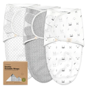 KeaBabies 3-Pack Organic Baby Swaddle Sleep Sacks - Swaddles for Newborns, Infant 0-3 Months, Baby Girls, Boys, Soft & Snug Newborn Sleep Sack, Nursery Swaddling Blankets (Nordic, OS)