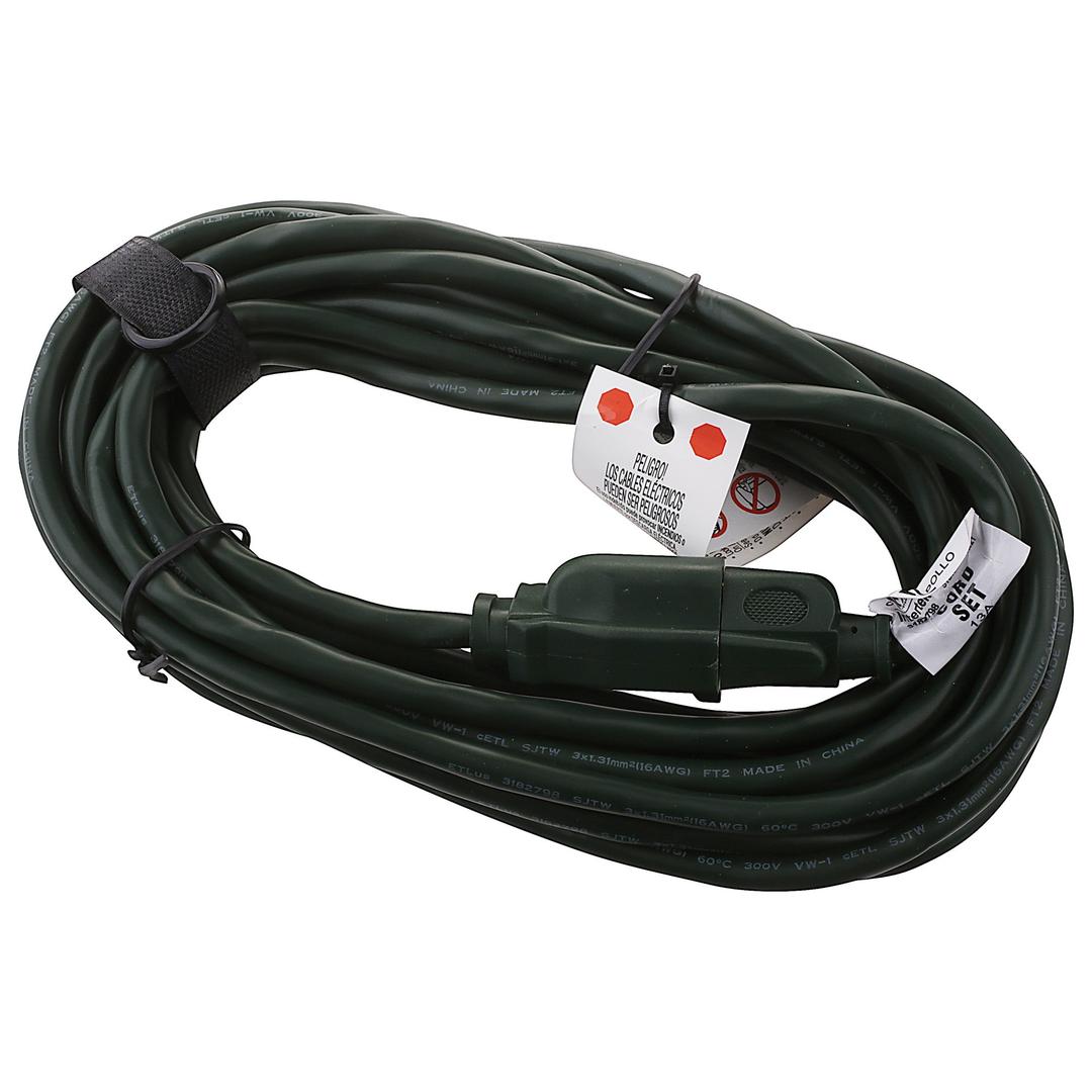25FT 16/3 Black Outdoor Extension Cord