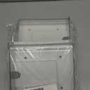 2 Pack Under Desk Hanging Drawer Slide Pull Out, Attachable Clear Acrylic Storage Tray, Easy Hidden Self Adhesive Mount Cabinet Shelf Holder for Tables, Home & Office, Counters, Workstation