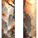 2 Pcs Mountain Tapestry,Mountain River Long Vertical Tapestry Wall Hanging,Traditional Ink Painting Wall Art,Zen Aesthetic Wall Hanging for Living Room Bedroom Decor (51x13 Inch, Landscape)