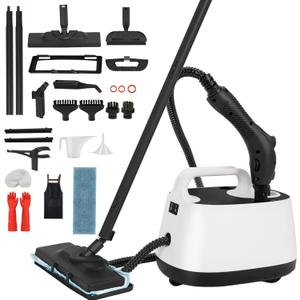 Steam Cleaner with 25 Accessories for Home, Heavy Duty Powerful Multipurpose Steamer for Cleaning, Household Neat Steam Cleaner for Multi-Surface Floors,Car,Grout,Tile, Grout and Car Cleaning (White)