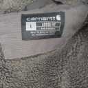 Carhartt Men's Loose Fit Washed Duck Sherpa-Lined Mock-Neck Vest (Large, Gravel)