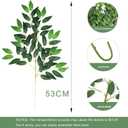 30Pcs Italian Ruscus Greenery, 23" Artificial Silk Stems Garland w/Green Leaf Vines Bendable Faux Hanging Plants Spray for DIY Wedding Arch Bouquet Table Centerpieces Vase Filler and Home Indoor Decor
