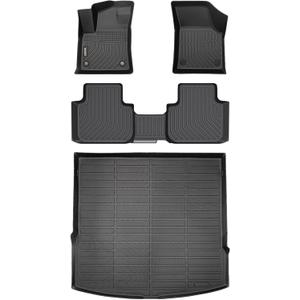 Binmotor-All Weather Floor Mats & Cargo Liner for Volkswagen Atlas Cross Sport 2020-2026 (5 Passenger), Car Mats TPE Material, Heavy Duty Car Floor Liners Guard for VW Atlas Cross Sport Accessories