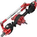 Metal Front & Rear Portal Axle Set Upgrades Parts Compatible with WPL C14 C24 C34 C44 B14 B24 1/16 RC Car (Black)